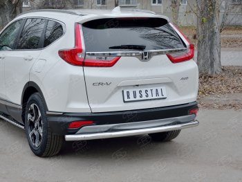 14 999 р. Защита заднего бампера (Ø63 мм, нержавейка) SLITKOFF Honda CR-V RW,RT дорестайлинг (2016-2020)  с доставкой в г. Новочеркасск. Увеличить фотографию 3