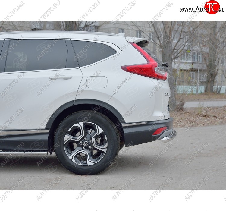 12 799 р. Защита заднего бампера (Ø63 мм, нержавейка) SLITKOFF Honda CR-V RW,RT дорестайлинг (2016-2020)  с доставкой в г. Новочеркасск