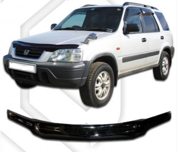 1 839 р. Дефлектор капота CA-Plastic Honda CR-V RD1,RD2,RD3  дорестайлинг (1995-1998) (Classic черный, Без надписи)  с доставкой в г. Новочеркасск. Увеличить фотографию 1