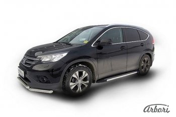 12 509 р. Порожки для ног Arbori Luxe Black Honda CR-V RM1,RM3,RM4 дорестайлинг (2012-2015)  с доставкой в г. Новочеркасск. Увеличить фотографию 2