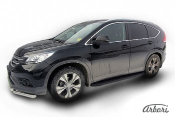 11 609 р. Порожки для ног Arbori Optima Black Honda CR-V RM1,RM3,RM4 дорестайлинг (2012-2015)  с доставкой в г. Новочеркасск. Увеличить фотографию 1