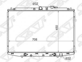 Радиатор двигателя SAT (пластинчатый, МКПП/АКПП) Honda Odyssey 1 (1994-1999)