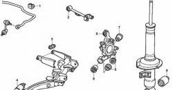 1 189 р. Полиуретановый сайлентблок ступицы задней подвески Точка Опоры Honda Odyssey 3 (2004-2008)  с доставкой в г. Новочеркасск. Увеличить фотографию 2