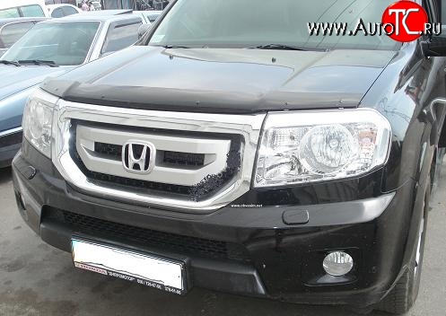 5 079 р. Дефлектор капота NovLine Honda Pilot YF4 дорестайлинг (2008-2011)  с доставкой в г. Новочеркасск