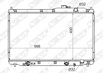 Радиатор двигателя SAT (пластинчатый, B20B, МКПП/АКПП) Honda StepWagon RF1,RF2 минивэн дорестайлинг (1996-1999)