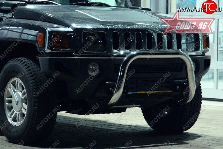 20 654 р. Защита переднего бампера Souz-96 (d76) HUMMER H3 (2005-2010)  с доставкой в г. Новочеркасск