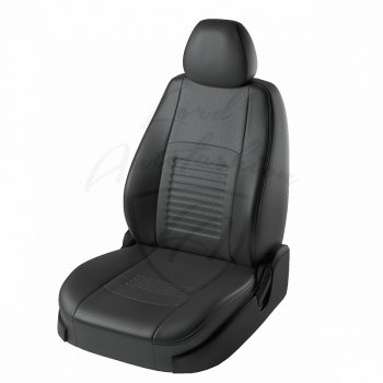 7 999 р. Чехлы для сидений Lord Autofashion Турин (экокожа) Hyundai Accent седан ТагАЗ (2001-2012) (Чёрный, вставка чёрная)  с доставкой в г. Новочеркасск. Увеличить фотографию 1