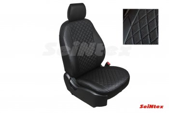 6 699 р. Чехлы для сидений Seintex (экокожа,ромб)  Hyundai Accent  седан ТагАЗ (2001-2012) (Черный)  с доставкой в г. Новочеркасск. Увеличить фотографию 1