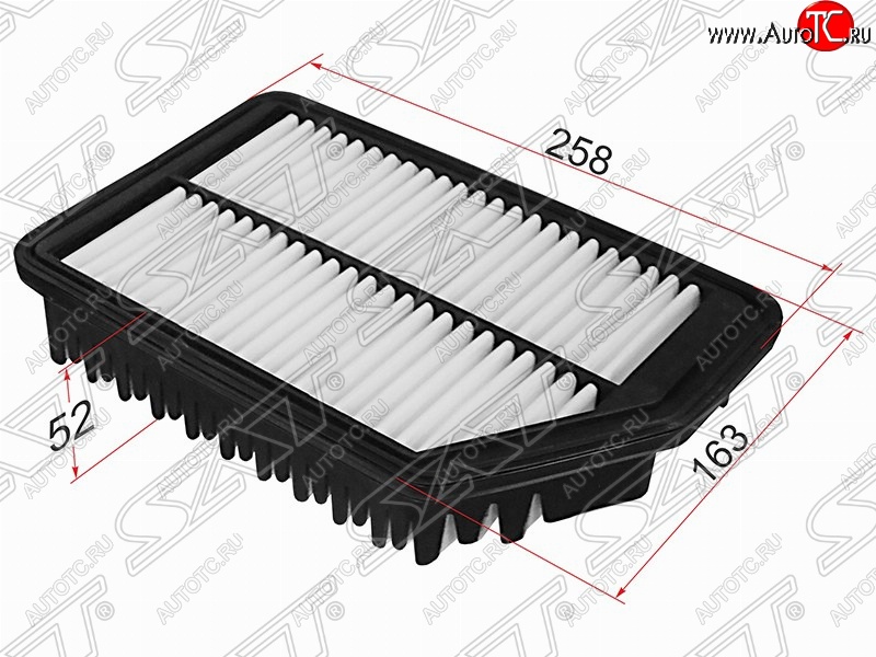 339 р. Фильтр воздушный двигателя SAT (258х163х52 mm)  Hyundai Avante, Elantra (MD,  AD), I30 (2 GD), KIA Ceed (2 JD), Cerato (3 YD)  с доставкой в г. Новочеркасск