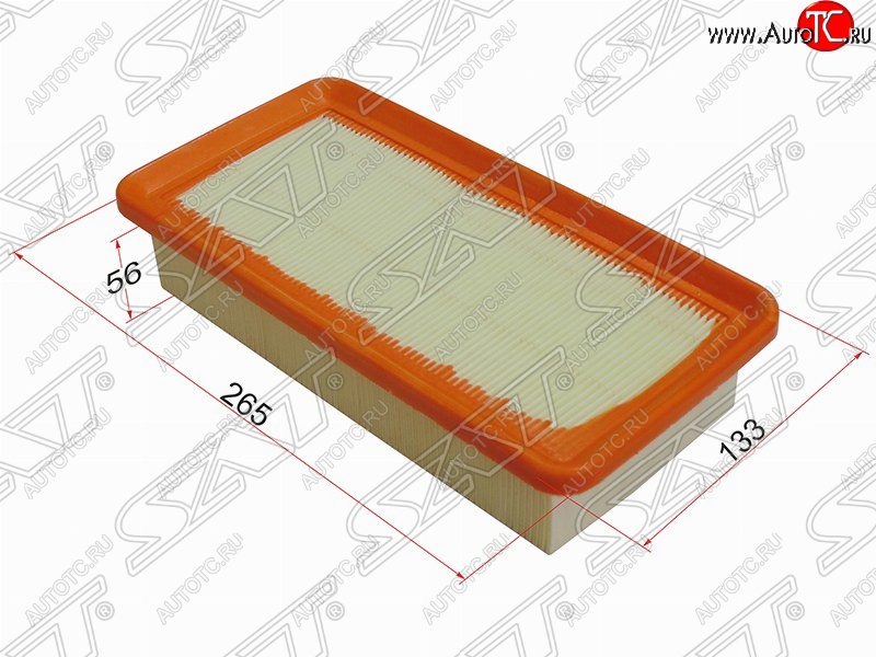 299 р. Фильтр воздушный двигателя SAT (254х174х37.5 mm)  Hyundai Elantra ( XD,  XD2) (2000-2010), KIA Cerato  1 LD (2003-2008)  с доставкой в г. Новочеркасск