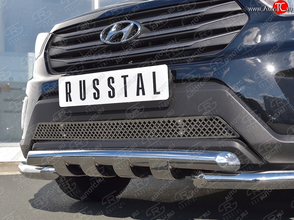 2 989 р. Решетка радиатора Russtal Hyundai Creta GS рестайлинг (2019-2021)  с доставкой в г. Новочеркасск