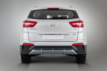 9 399 р. Накладка заднего бампера Xmug  Hyundai Creta  GS (2015-2021) дорестайлинг, рестайлинг (Неокрашенная)  с доставкой в г. Новочеркасск. Увеличить фотографию 2