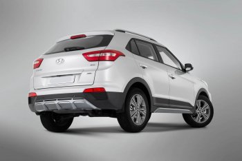 9 399 р. Накладка заднего бампера Xmug  Hyundai Creta  GS (2015-2021) дорестайлинг, рестайлинг (Неокрашенная)  с доставкой в г. Новочеркасск. Увеличить фотографию 4