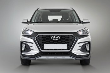 22 499 р. Передний бампер Xmug Hyundai Creta GS дорестайлинг (2015-2019) (Неокрашенный)  с доставкой в г. Новочеркасск. Увеличить фотографию 2