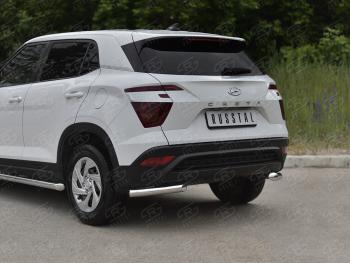 11 799 р. Защита заднего бампера (Ø63 мм уголки, нержавейка) SLITKOFF  Hyundai Creta  SU (2020-2022)  с доставкой в г. Новочеркасск. Увеличить фотографию 2