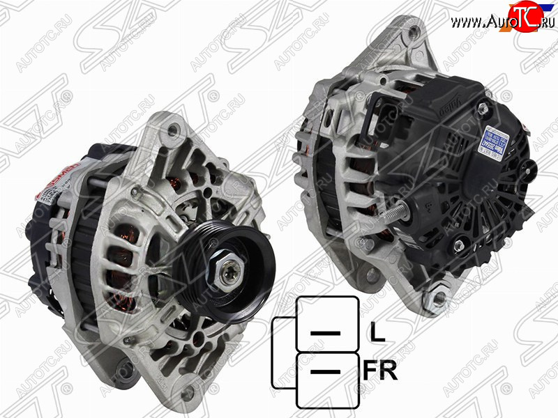 11 449 р. Генератор SAT (12V, 90A, 1,6 G4FC)  Hyundai i20 (PB,  GB), I30 (FD,  2 GD,  3 PD), I30 Fastback (PD), KIA Cerato (2 TD)  с доставкой в г. Новочеркасск