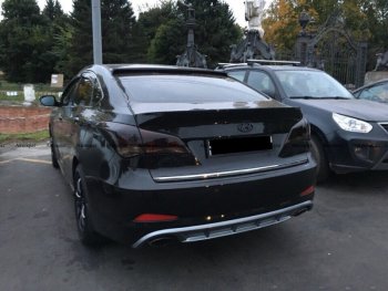 5 649 р. Юбка заднего бампера АВТОКРАТ Hyundai I40 1 VF дорестайлинг седан (2011-2015) (Неокрашенная)  с доставкой в г. Новочеркасск. Увеличить фотографию 3