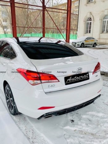 5 649 р. Юбка заднего бампера АВТОКРАТ Hyundai I40 1 VF дорестайлинг седан (2011-2015) (Неокрашенная)  с доставкой в г. Новочеркасск. Увеличить фотографию 2