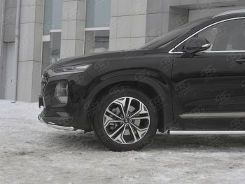 13 549 р. Защита переднего бампера из труб d42 Russtal Hyundai Santa Fe TM дорестайлинг (2018-2021)  с доставкой в г. Новочеркасск. Увеличить фотографию 2