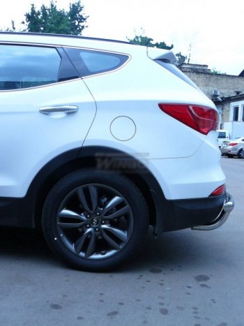 11 599 р. Защита заднего бампера WINBO (Ø60 мм, нержавейка) Hyundai Santa Fe DM дорестайлинг (2012-2016)  с доставкой в г. Новочеркасск. Увеличить фотографию 2