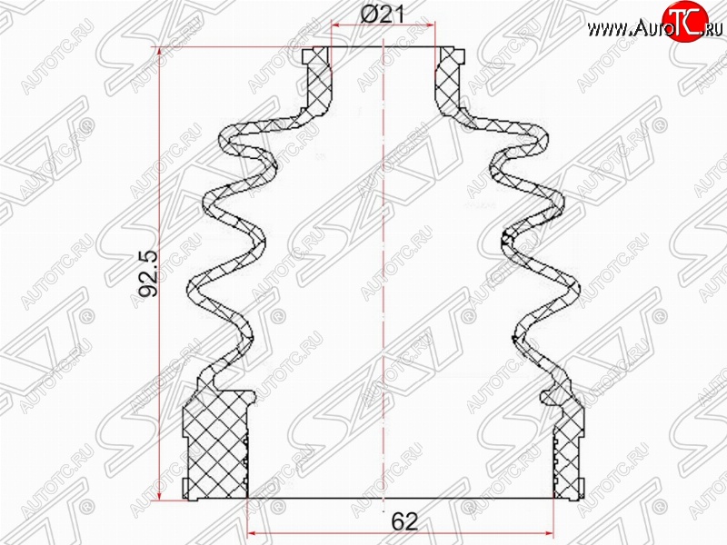 389 р. Пыльник ШРУСа (внутренний/передний) SAT  Hyundai Solaris  RBr (2010-2014), KIA Rio  3 QB (2011-2017)  с доставкой в г. Новочеркасск