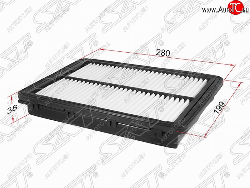 299 р. Фильтр воздушный двигателя (2.0, 2.4) SAT (280х199х38 mm)  Hyundai Sonata  LF (2017-2019), KIA Optima ( 4 JF,  JF) (2016-2020)  с доставкой в г. Новочеркасск