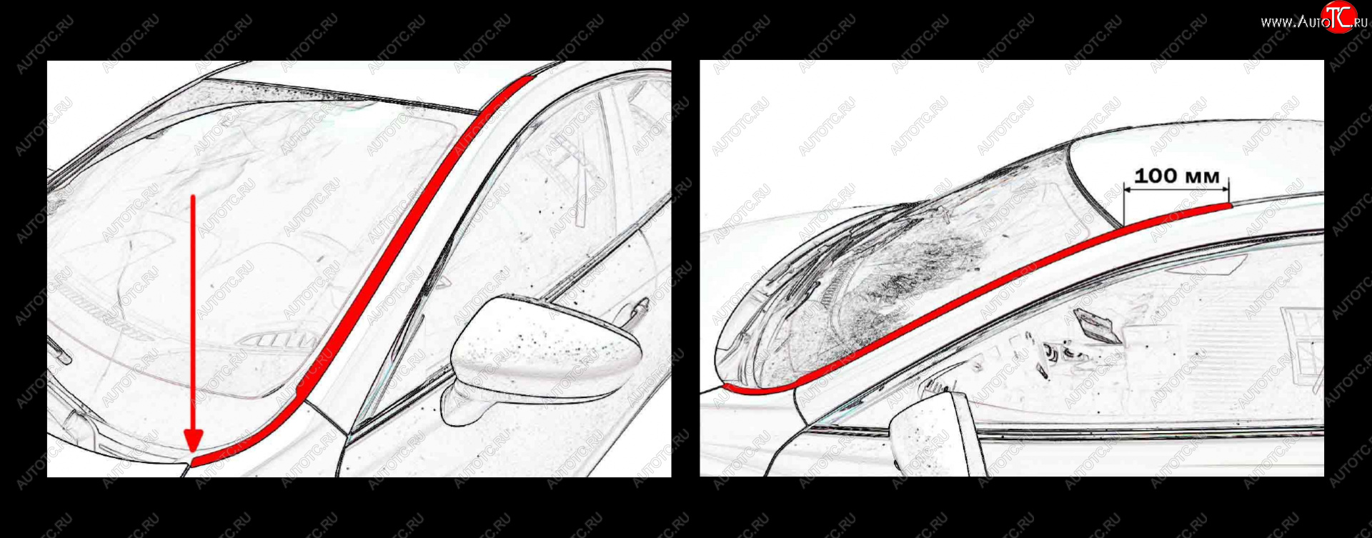 1 689 р. Водостоки лобового стекла Стрелка 11 Hyundai Sonata EF рестайлинг ТагАЗ (2001-2013)  с доставкой в г. Новочеркасск