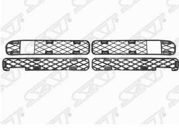 Решетка в передний бампер SAT (комплект, верх+низ) Hyundai Terracan HP дорестайлинг (2001-2004)