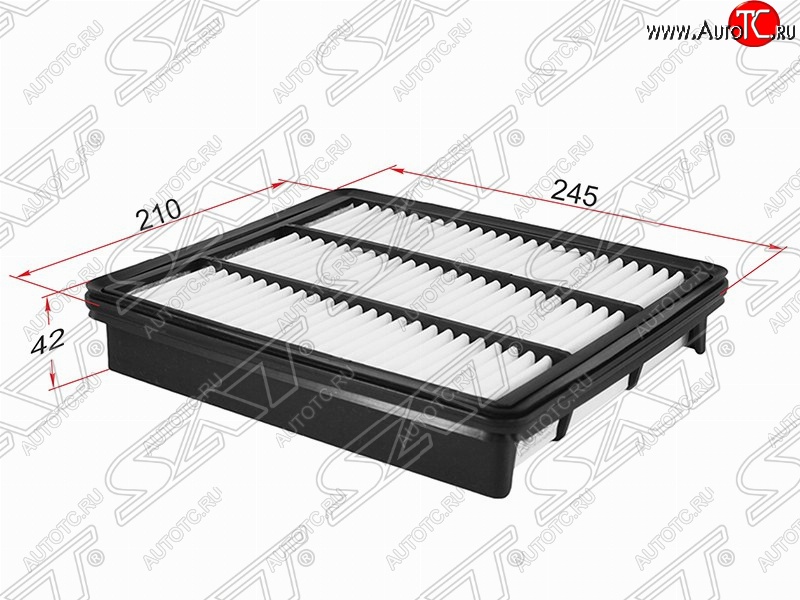 299 р. Фильтр воздушный двигателя SAT (245х210х42 mm)  Hyundai Terracan  HP (2001-2007) дорестайлинг, рестайлинг  с доставкой в г. Новочеркасск