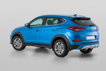 11 799 р. Накладка заднего бампера YT  Hyundai Tucson  TL (2015-2018) дорестайлинг (Неокрашенная)  с доставкой в г. Новочеркасск. Увеличить фотографию 3