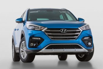 21 899 р. Передний бампер YT  Hyundai Tucson  TL (2015-2018) дорестайлинг (Неокрашенный)  с доставкой в г. Новочеркасск. Увеличить фотографию 2