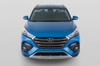 21 899 р. Передний бампер YT  Hyundai Tucson  TL (2015-2018) дорестайлинг (Неокрашенный)  с доставкой в г. Новочеркасск. Увеличить фотографию 6