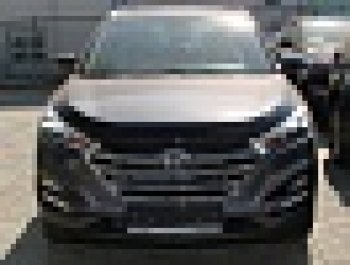 2 879 р. Дефлектор капота SIM  Hyundai Tucson  TL (2015-2018) дорестайлинг  с доставкой в г. Новочеркасск. Увеличить фотографию 2