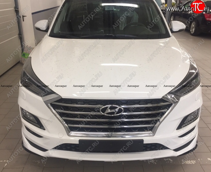 6 799 р. Юбка переднего бампера АВТОКРАТ Hyundai Tucson TL рестайлинг (2018-2021) (Неокрашенная)  с доставкой в г. Новочеркасск