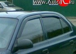 999 р. Комплект дефлекторов окон (ветровиков) 4 шт. Russtal  Hyundai Accent  седан ТагАЗ (2001-2012)  с доставкой в г. Новочеркасск. Увеличить фотографию 1