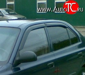 999 р. Комплект дефлекторов окон (ветровиков) 4 шт. Russtal Hyundai Accent седан ТагАЗ (2001-2012)  с доставкой в г. Новочеркасск