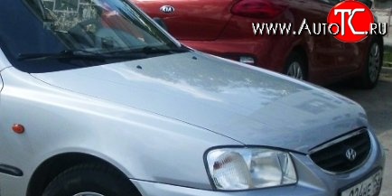 15 999 р. Капот Стандартный Hyundai Accent седан ТагАЗ (2001-2012) (Окрашенный)  с доставкой в г. Новочеркасск