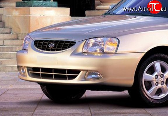 3 599 р. Передний бампер Стандартный Hyundai Accent седан ТагАЗ (2001-2012) (Окрашенный)  с доставкой в г. Новочеркасск