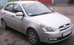 1 649 р. Реснички на фары CT v1 Hyundai Accent MC седан (2005-2011) (Неокрашенные)  с доставкой в г. Новочеркасск. Увеличить фотографию 2