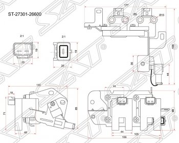 1 799 р. Катушка зажигания SAT  Hyundai Accent  седан ТагАЗ (2001-2012), Hyundai Elantra  XD (2000-2003), KIA Cerato  1 LD (2003-2008)  с доставкой в г. Новочеркасск. Увеличить фотографию 1