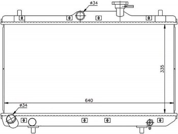3 999 р. Радиатор двигателя SAT (трубчатый, 1.6, МКПП) Hyundai Accent седан ТагАЗ (2001-2012)  с доставкой в г. Новочеркасск. Увеличить фотографию 1