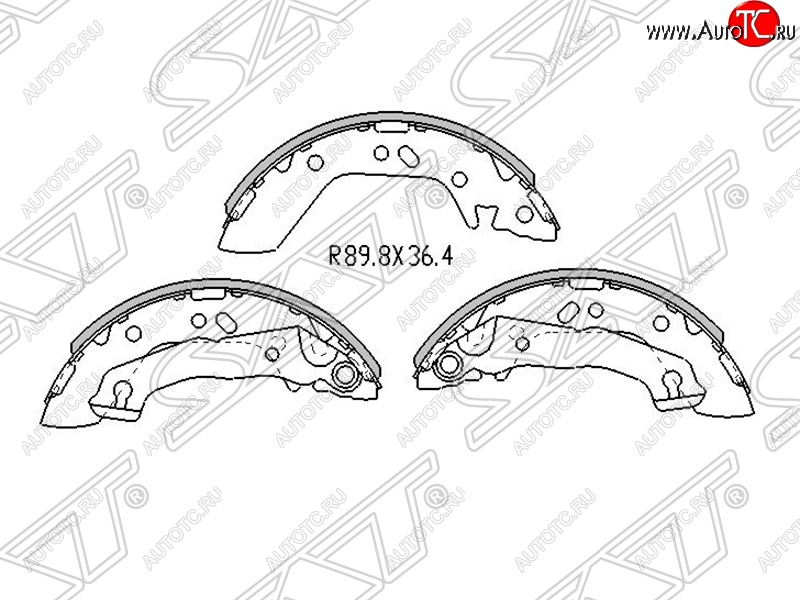 1 669 р. Колодки тормозные SAT (задние) Hyundai Accent седан ТагАЗ (2001-2012)  с доставкой в г. Новочеркасск