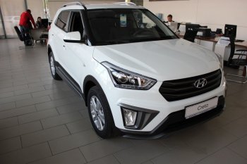 5 649 р. Накладка на передний бампер АвтоКрат  Hyundai Creta  GS (2015-2021) дорестайлинг, рестайлинг (Неокрашенная)  с доставкой в г. Новочеркасск. Увеличить фотографию 3