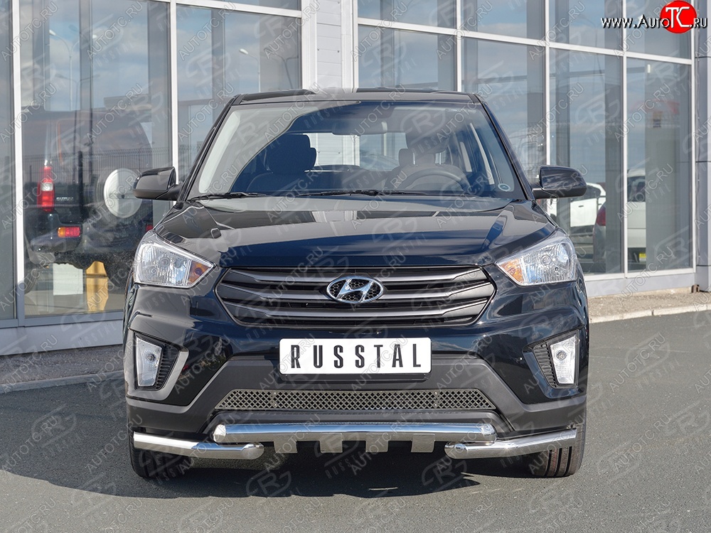 3 749 р. Защитная решётка в воздуховод бампера Berkut (нержавейка) Hyundai Creta GS рестайлинг (2019-2021)  с доставкой в г. Новочеркасск