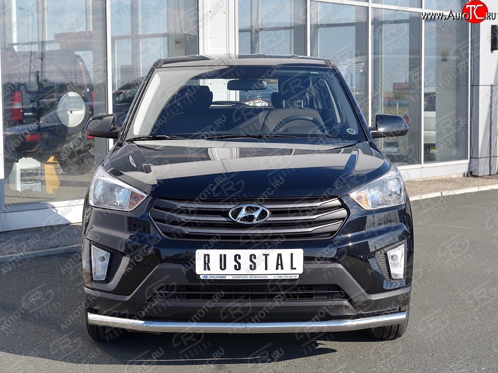 13 749 р. Защита переднего бампера (Ø63 мм, нержавейка) SLITKOFF  Hyundai Creta  GS (2015-2021) дорестайлинг, рестайлинг  с доставкой в г. Новочеркасск