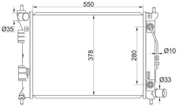 4 099 р. Радиатор двигателя SAT (трубчатый, МКПП/АКПП) Hyundai I30 FD универсал дорестайлинг (2007-2010)  с доставкой в г. Новочеркасск. Увеличить фотографию 1