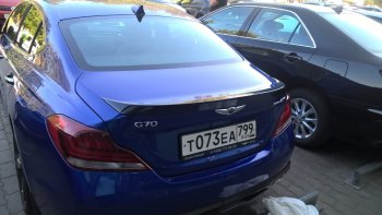 7 949 р. Спойлер на багажник АвтоКрат Hyundai Genesis DH седан рестайлинг (2014-2017) (Неокрашенный)  с доставкой в г. Новочеркасск. Увеличить фотографию 4