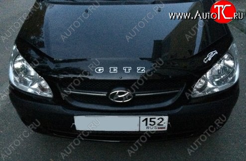 999 р. Дефлектор капота Russtal Hyundai Getz TB хэтчбэк 5 дв. рестайлинг (2005-2010)  с доставкой в г. Новочеркасск