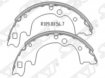 Колодки тормозные SAT (задние) Hyundai Starex/H1 A1 рестайлинг (2004-2007)