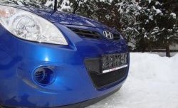 1 469 р. Сетка на бампер Russtal (черная) Hyundai i20 PB хэтчбэк дорестайлинг (2008-2012)  с доставкой в г. Новочеркасск. Увеличить фотографию 3